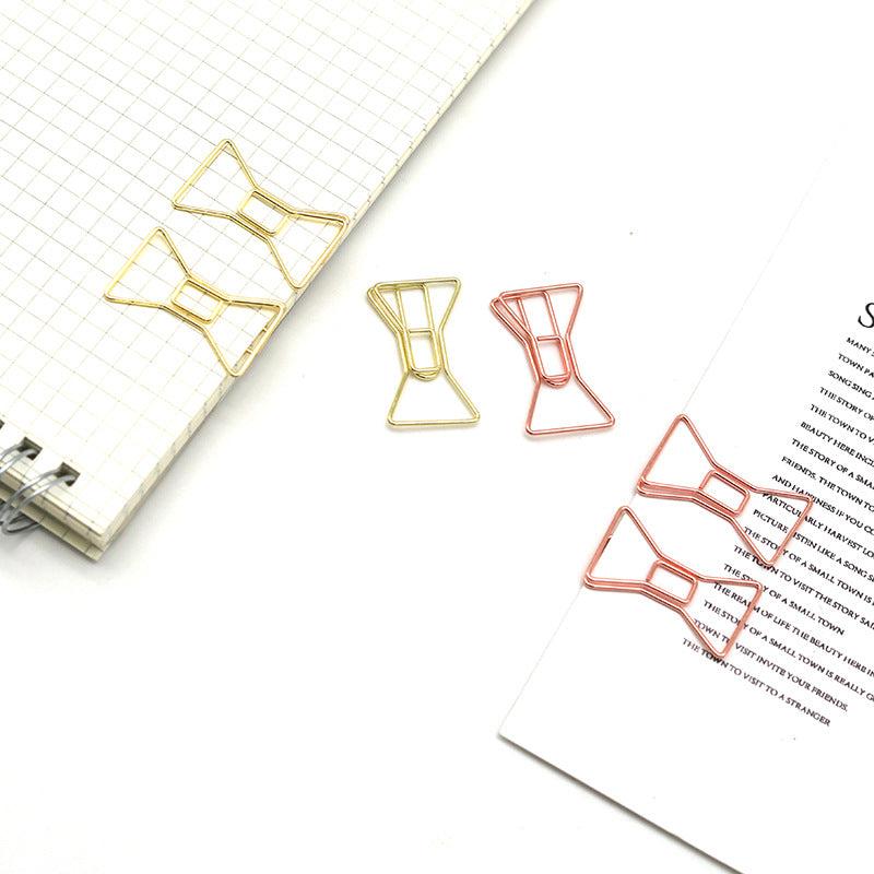 Rose Golden Metal Stationery Paper Clip Bookmark