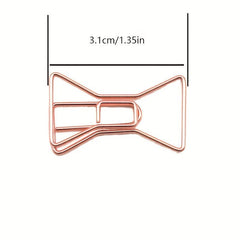Rose Golden Metal Stationery Paper Clip Bookmark