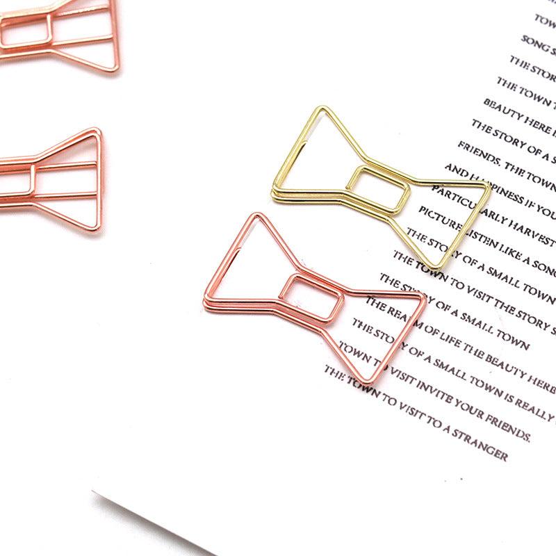 Rose Golden Metal Stationery Paper Clip Bookmark