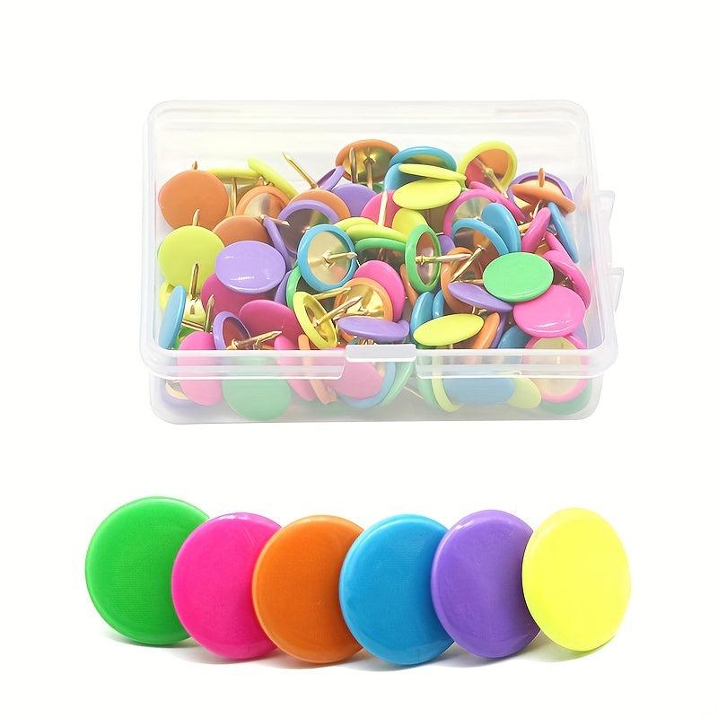 1500 Colorful Covered Plastic Thumbtacks