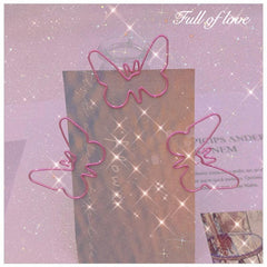 15pcs Butterfly Metal Paper Clips Bookmarks Office School Stationery