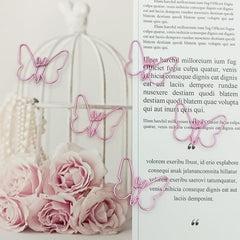15pcs Butterfly Metal Paper Clips Bookmarks Office School Stationery