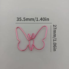 15pcs Butterfly Metal Paper Clips Bookmarks Office School Stationery