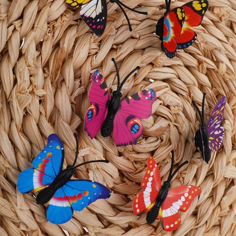 40pcs Butterfly Push Pins Decorative Big Head Pins For Wall Hanging