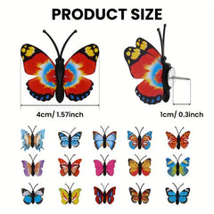40pcs Butterfly Push Pins Decorative Big Head Pins For Wall Hanging