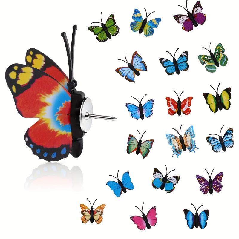 40pcs Butterfly Push Pins Decorative Big Head Pins For Wall Hanging