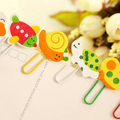 20pcs Cartoon Animal Paper Clip Sticky Note Needle Office Supplies