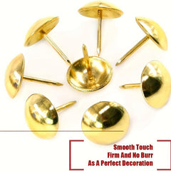 300pcs 14 10mm Golden Thumb Tacks Round Office Classroom Nailhead