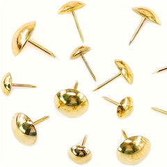300pcs 14 10mm Golden Thumb Tacks Round Office Classroom Nailhead