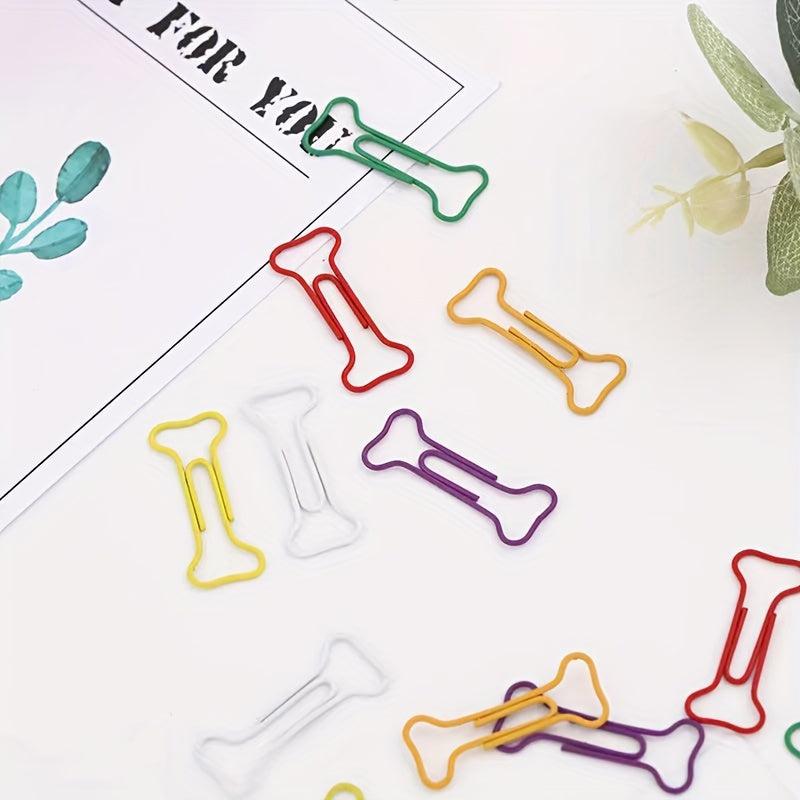 150pcs Bone Paper Clips Leaf Book Clips Creative Document Pins