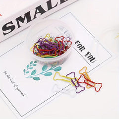 150pcs Bone Paper Clips Leaf Book Clips Creative Document Pins