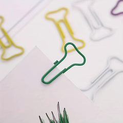 150pcs Bone Paper Clips Leaf Book Clips Creative Document Pins