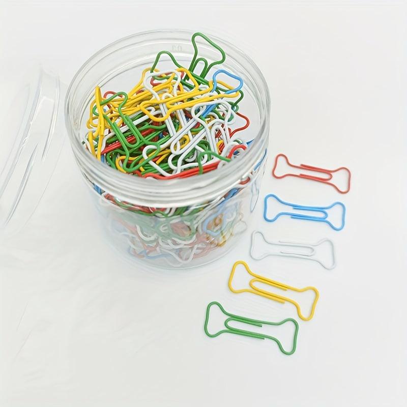 150pcs Bone Paper Clips Leaf Book Clips Creative Document Pins