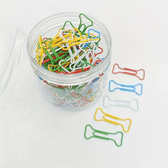 150pcs Bone Paper Clips Leaf Book Clips Creative Document Pins