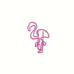 10pcs Cartoon Paper Clips Metal Swan Piggy Carrot Radish Pea Pink Bookmark