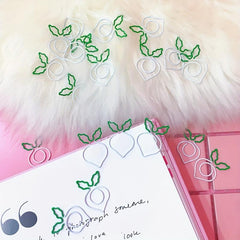 10pcs Cartoon Paper Clips Metal Swan Piggy Carrot Radish Pea Pink Bookmark