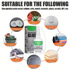 High Strength Transparent Glue for Wood, Glass & Ceramic