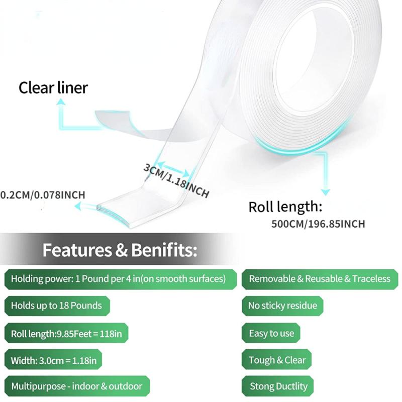 Reusable Non Marking Tape for Smooth Surfaces