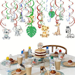 6pcs Jungle Safari Animal Hanging Streamers for Party Decor