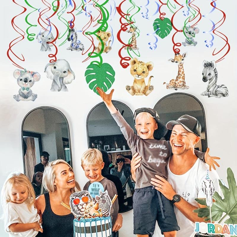 6pcs Jungle Safari Animal Hanging Streamers for Party Decor