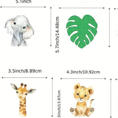 6pcs Jungle Safari Animal Hanging Streamers for Party Decor