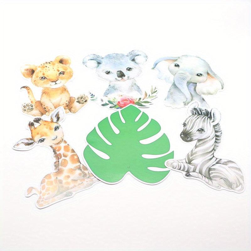 6pcs Jungle Safari Animal Hanging Streamers for Party Decor