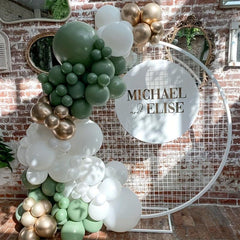 139pcs Green Golden Latex Balloon Arch for Baby Shower Birthday