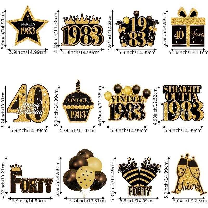 40th Birthday Party Hanging Ornaments Decorative Arrangement