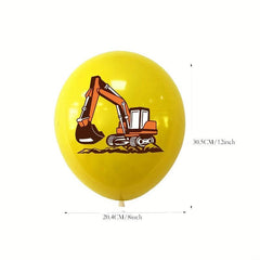 Excavator Construction Truck Balloon Set for Birthday Party