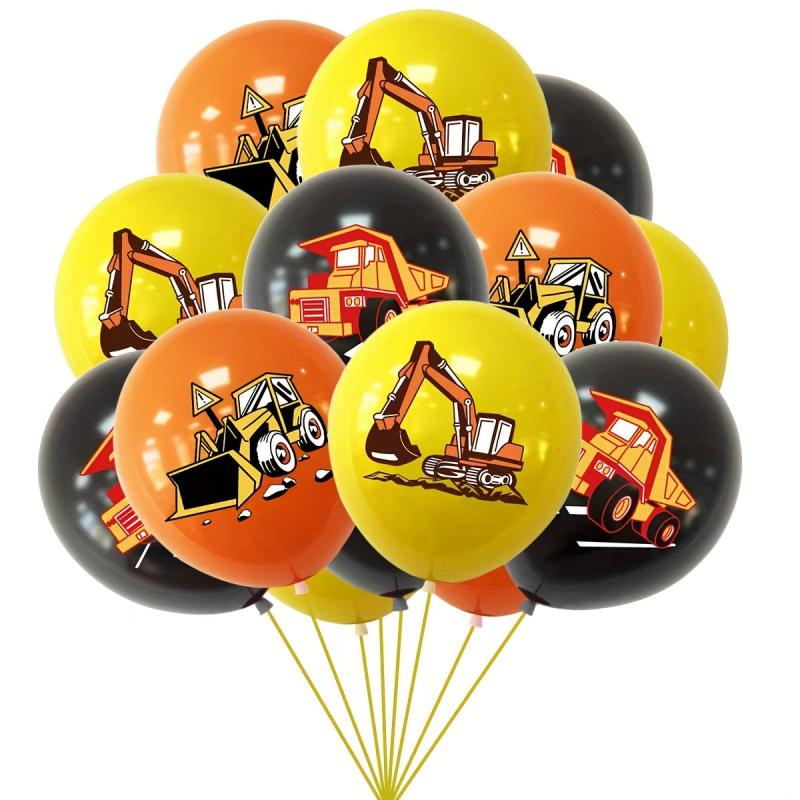 Excavator Construction Truck Balloon Set for Birthday Party