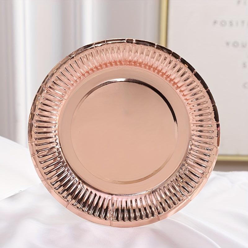 10pcs Summer Party Dinner Plates 4.7in Disposable Party Supplies