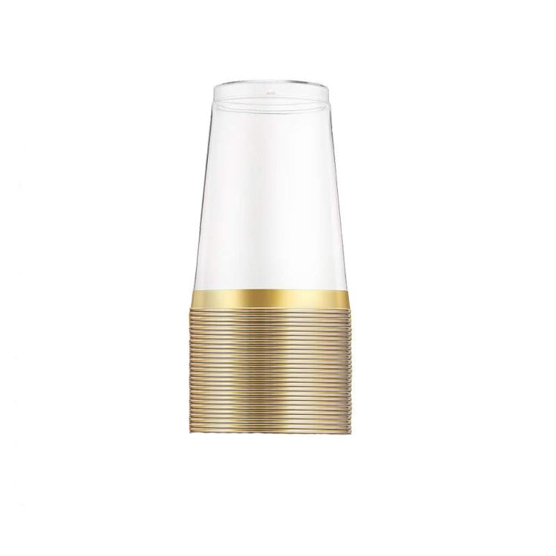 10/25pcs Golden Edge Aviation Cup for Weddings and Parties