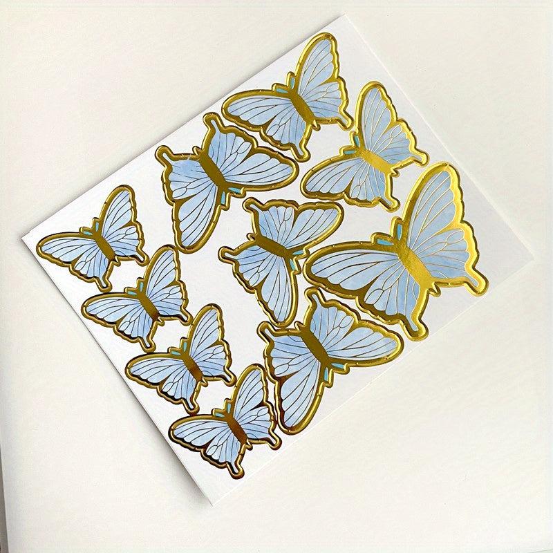 10pcs Happy Birthday Butterfly Cake Decoration