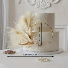Boho Dried Flower Cake Topper Party Wedding Cake Topper