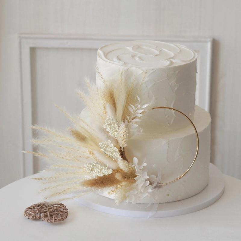 Boho Dried Flower Cake Topper Party Wedding Cake Topper