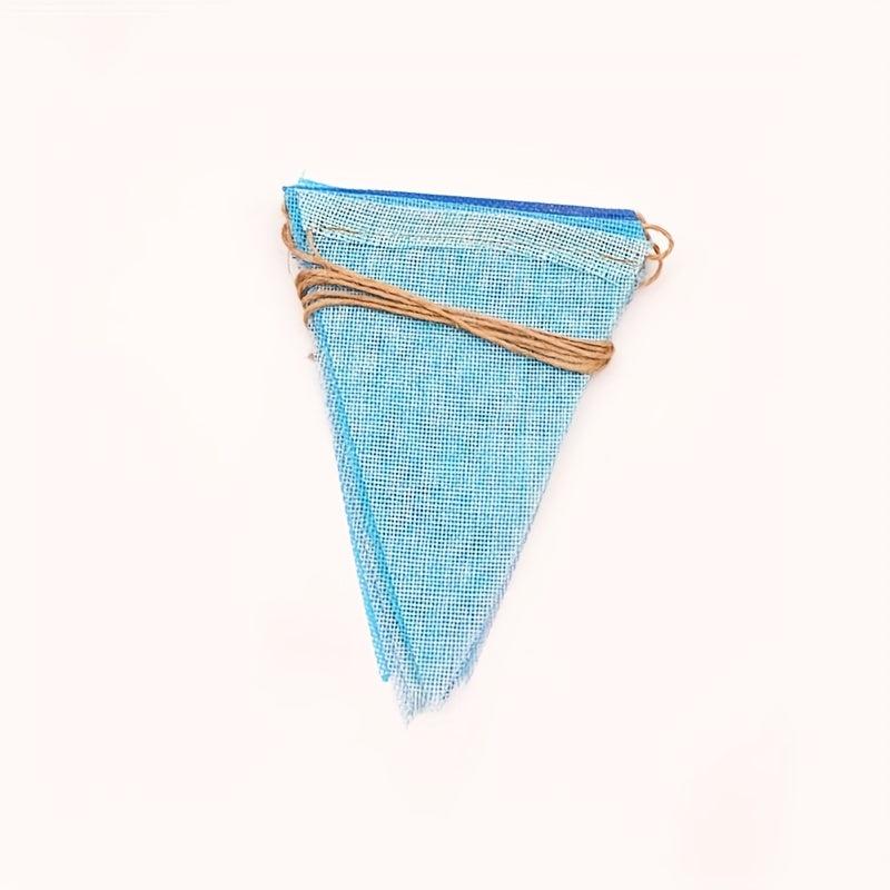 Gray Nylon Flag Pennants Home Room Decor - Birthday Wedding Party