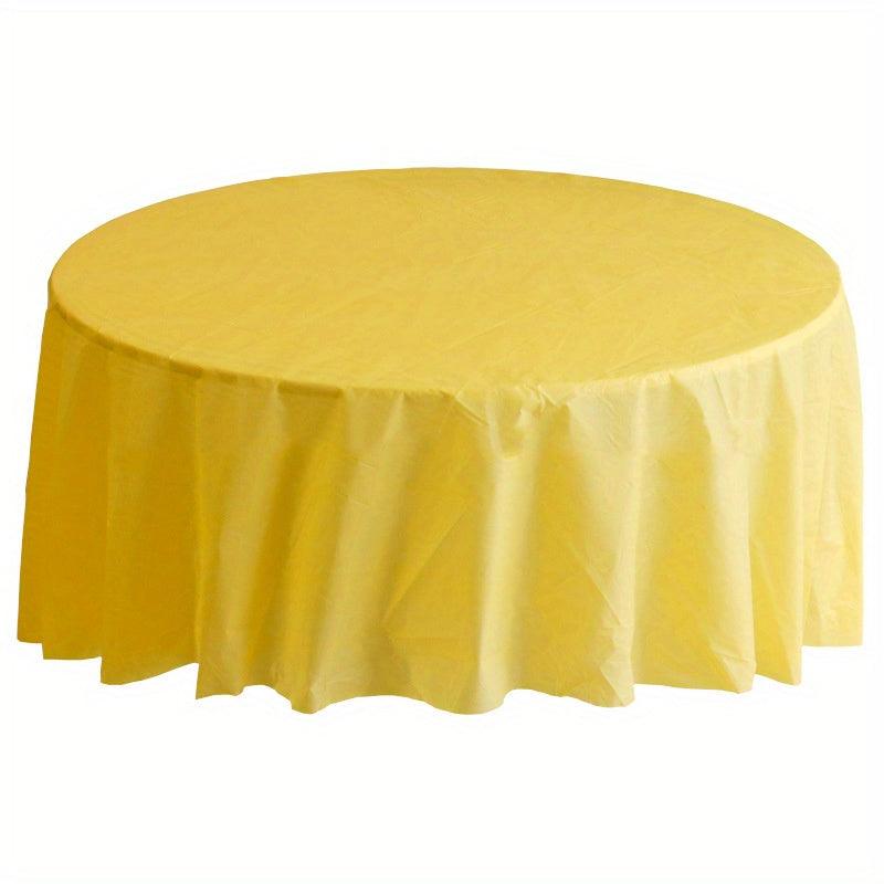 1pc Disposable Round Table Cloth Party Supplies PEVA Plastic Home Dustproof