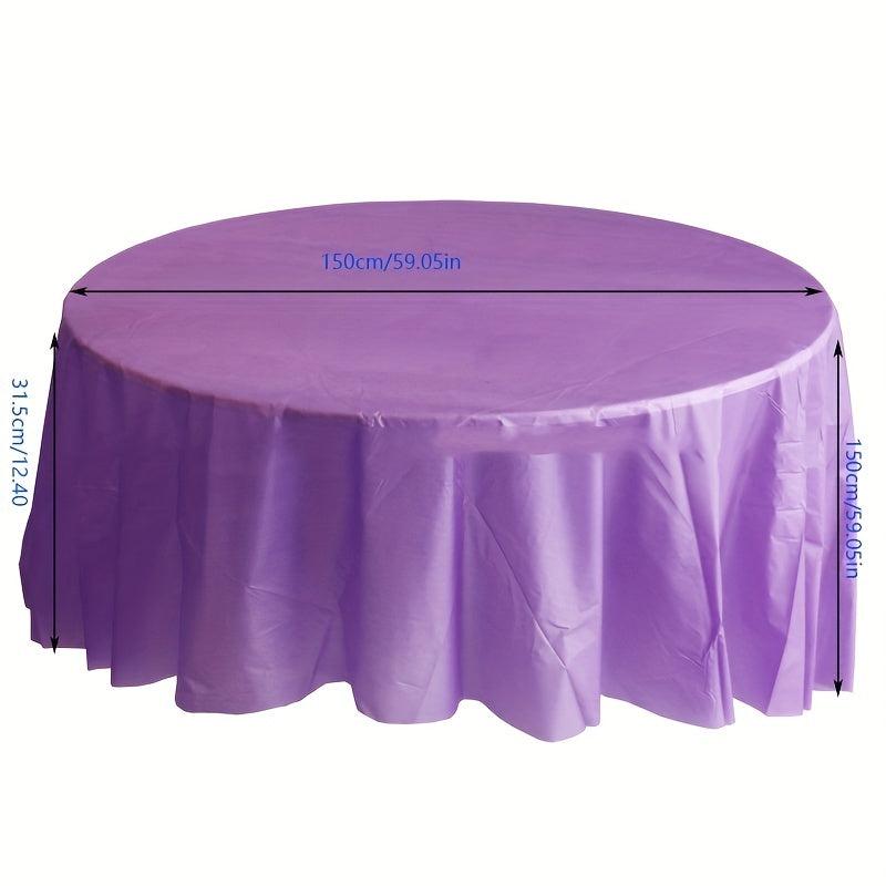 1pc Disposable Round Table Cloth Party Supplies PEVA Plastic Home Dustproof