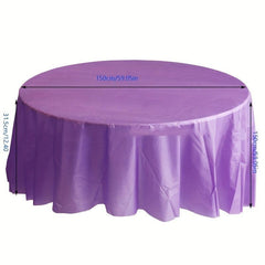 1pc Disposable Round Table Cloth Party Supplies PEVA Plastic Home Dustproof
