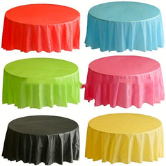 1pc Disposable Round Table Cloth Party Supplies PEVA Plastic Home Dustproof