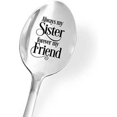 Always My Sister Forever My Sister Spoon Engraved Funny Coffee Spoon Teaspoon