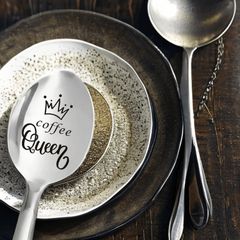 Coffee Queen Spoon for Women - Engraved Gift for Sister
