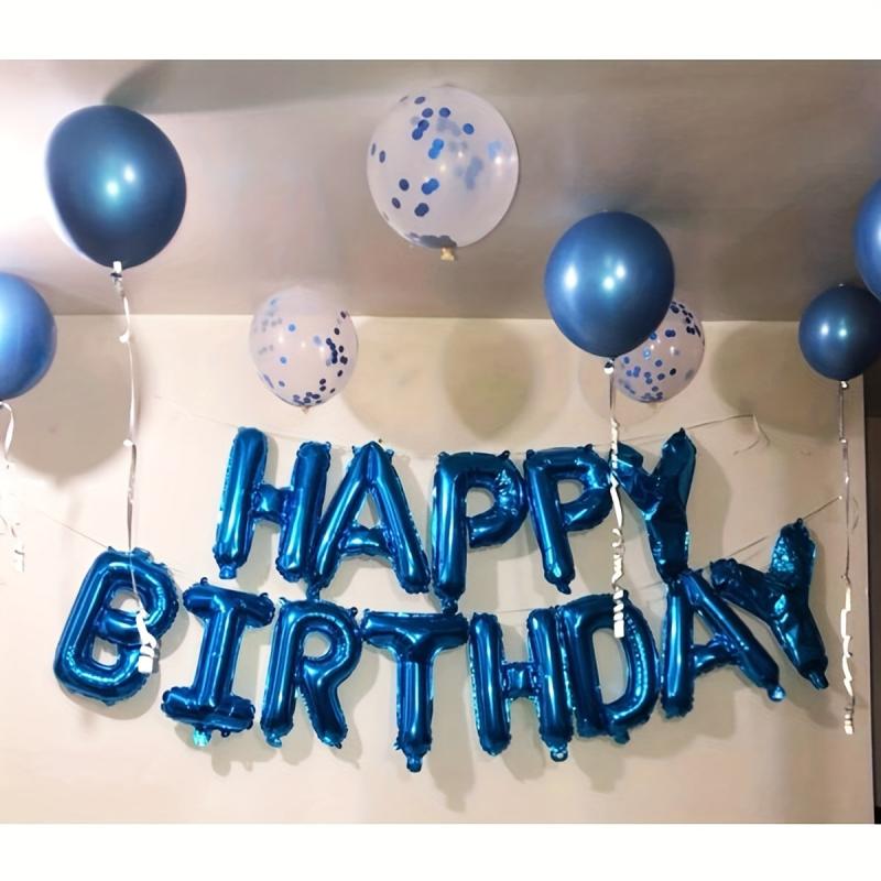 36pcs Birthday Party Decoration Set Foil Tinsel Curtain Background Mix Balloons