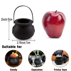 8pcs Plastic Witch Cauldron Candy Serving Bowls for Halloween Party Decor