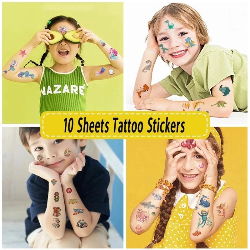 10 Sheets Kids Unicorn Temporary Tattoo Stickers
