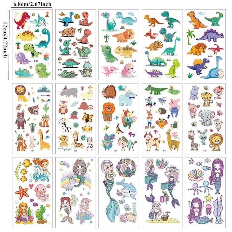 10 Sheets Kids Unicorn Temporary Tattoo Stickers