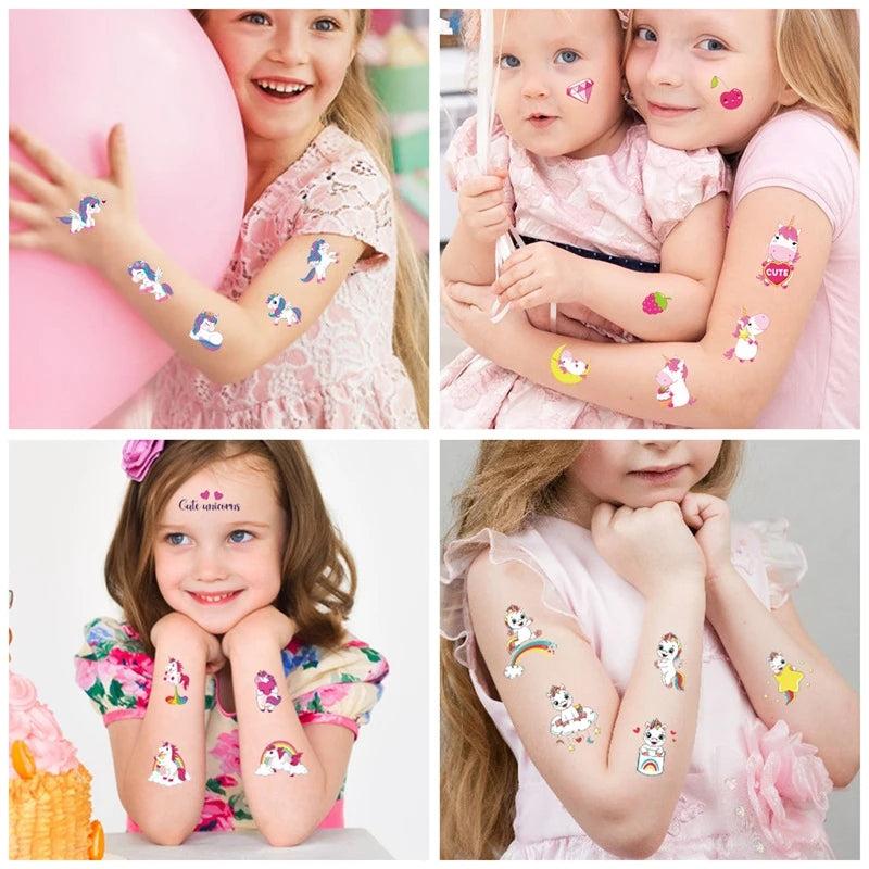 10 Sheets Kids Unicorn Temporary Tattoo Stickers