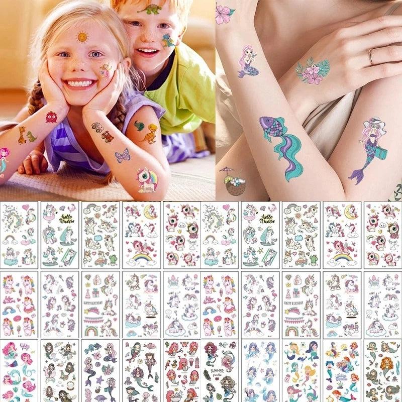 10 Sheets Kids Unicorn Temporary Tattoo Stickers