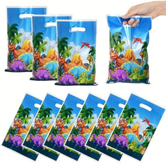 10pcs Dinosaur Gift Bag Kids Birthday Party Supplies