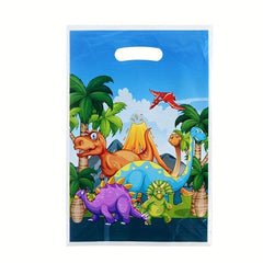 10pcs Dinosaur Gift Bag Kids Birthday Party Supplies